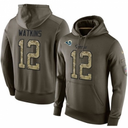 NFL Nike Los Angeles Rams 12 Sammy Watkins Green Salute To Service Mens Pullover Hoodie