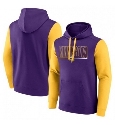 Men Gold Minnesota Vikings Outline Pullover Hoodie