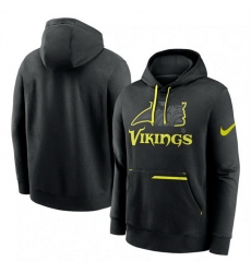 Men Minnesota Vikings Black Volt Pullover Hoodie