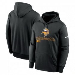 Men Nike Black Minnesota Vikings Performance Pullover Hoodie