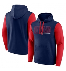 Men Red New England Patriots Outline Pullover Hoodie