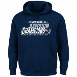 NFL New England Patriots Majestic 2015 AFC East Division Champions Pullover Hoodie Navy