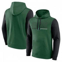 Men Black New York Jets Outline Pullover Hoodie