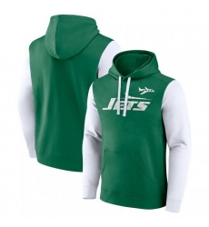 Men Fanatics Kelly Green New York Jets Fleece Pullover Hoodie