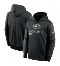 Men Nike Black New York Jets Performance Pullover Hoodie