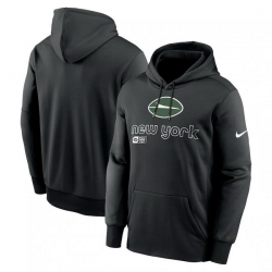 Men Nike Black New York Jets Performance Pullover Hoodie