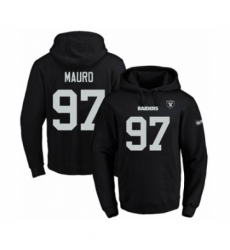 Football Mens Oakland Raiders 97 Josh Mauro Black Name Number Pullover Hoodie