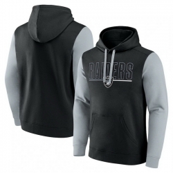 Men Silver Las Vegas Raiders Outline Pullover Hoodie