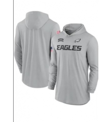 Men Eagles Gray Hoodie 24Z85