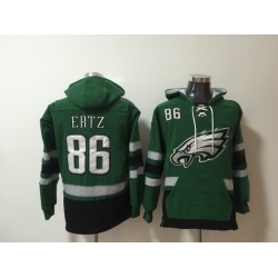 Men Nike Philadelphia Eagles Zach Ertz 86 NFL Winter Thick Hoodie