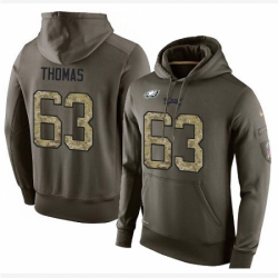 NFL Nike Philadelphia Eagles 63 Dallas Thomas Green Salute To Service Mens Pullover Hoodie