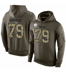 NFL Nike Pittsburgh Steelers 79 Javon Hargrave Green Salute To Service Mens Pullover Hoodie