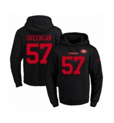 Football Mens San Francisco 49ers 57 Dre Greenlaw Black Name Number Pullover Hoodie