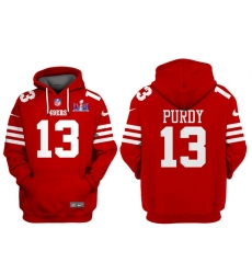 Men San Francisco 49ers Active Player Custom Red Super Bowl LVIII Alternate Pullover Hoodie