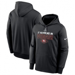 Men San Francisco 49ers Black Super Bowl LVIII Lockup Pullover Hoodie