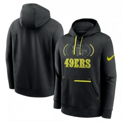 Men San Francisco 49ers Black Volt Pullover Hoodie