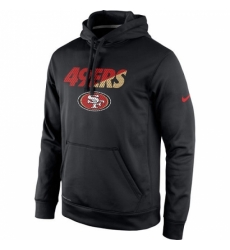 NFL Mens San Francisco 49ers Nike Black Kick Off Staff Performance Pullover Hoodie