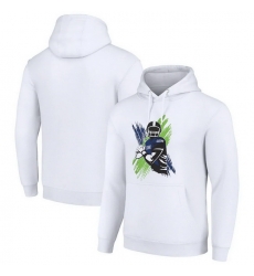 Men Starter White Seattle Seahawks Player X Fleece Pullover Hoodie