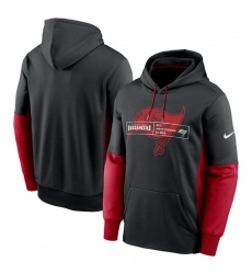 Men Tampa Bay Buccaneers Black Color Block Fleece Performance Pullover Hoodie