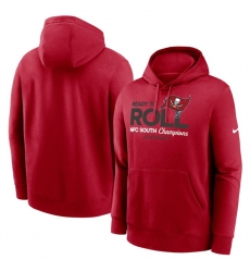 Men Tampa Bay Buccaneers Red 2024 NFC South Champions Locker Room Trophy Collection Pullover Hoodie