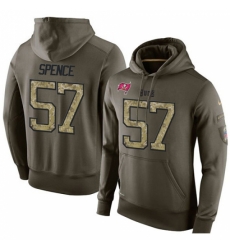 NFL Nike Tampa Bay Buccaneers 57 Noah Spence Green Salute To Service Mens Pullover Hoodie