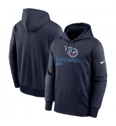 Men Nike Navy Tennessee Titans Performance Pullover Hoodie