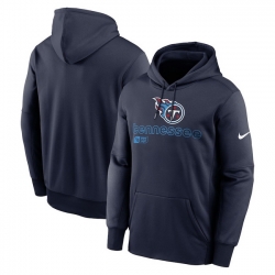 Men Nike Navy Tennessee Titans Performance Pullover Hoodie