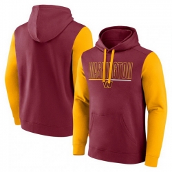 Men Gold Washington Commanders Outline Pullover Hoodie