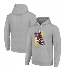 Men Starter Heather Gray Washington Commanders Player X Fleece Pullover Hoodie