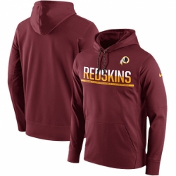 NFL Mens Washington Redskins Nike Burgundy Sideline Circuit Pullover Performance Hoodie