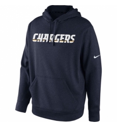 NFL Los Angeles Chargers Nike KO Wordmark Performance Hoodie Navy Blue