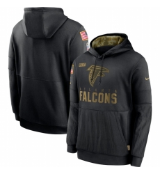 Men Atlanta Falcons Nike 2020 Salute to Service Sideline Performance Pullover Hoodie Black