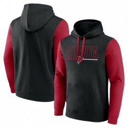 Men Red Atlanta Falcons Outline Pullover Hoodie