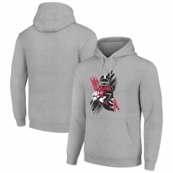 Men Starter Heather Gray Arizona Cardinals Player X Fleece Pullover Hoodie