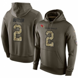 NFL Nike Arizona Cardinals 2 Drew Butler Green Salute To Service Men Pullover Hoodie