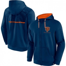 Men Chicago Bears Navy Defender Evo Full Zip Hoodie