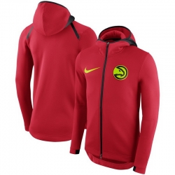 Men Atlanta Hawks Nike Showtime Therma Flex Performance Full Zip Hoodie Red