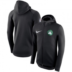 Men Boston Celtics Nike Showtime Therma Flex Performance Full Zip Hoodie Black