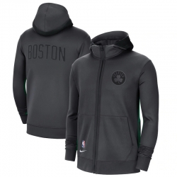 Men Nike Boston Celtics Gray City Edition Showtime Full Zip Hoodie