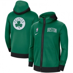 Men Nike Boston Celtics Kelly Green Authentic Showtime Performance Full Zip Hoodie Jacket