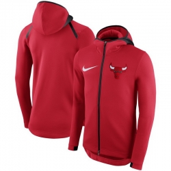 Men Chicago Bulls Nike Showtime Therma Flex Performance Full Zip Hoodie Red