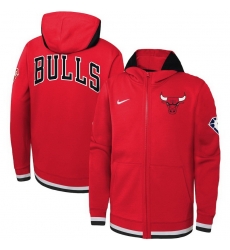 Men Chicago Bulls Nike Youth Logo Showtime Performance Full Zip Hoodie   Red