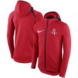 Men Houston Rockets Nike Showtime Therma Flex Performance Full Zip Hoodie Red