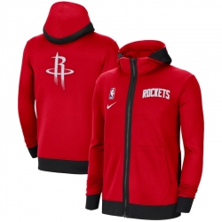 Men Nike Houston Rockets Red Authentic Showtime Performance Full Zip Hoodie Jacket