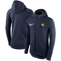 Men Indiana Pacers Nike Showtime Therma Flex Performance Full Zip Hoodie Navy