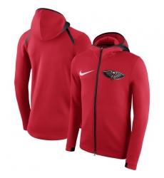 Men New Orleans Pelicans Nike Showtime Therma Flex Performance Full Zip Hoodie Red