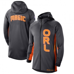 Men Nike Orlando Magic AnthraciteOrange 201920 Earned Edition Showtime Full Zip Performance Hoodie