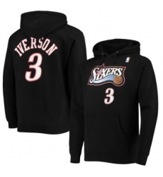 76ers Allen Iverson Black Hoodie