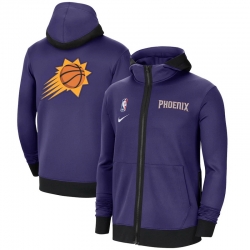 Men Nike Phoenix Suns Purple Authentic Showtime Performance Full Zip Hoodie Jacket