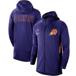 Men Nike Phoenix Suns Purple Authentic Showtime Therma Flex Performance Full Zip Hoodie